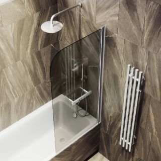 Шторка на ванну MaybahGlass MGV-771-5 50см хром матовый